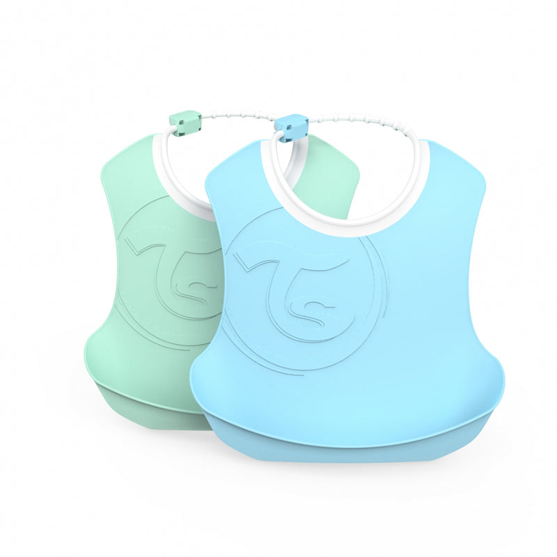 Twistshake® Dva slinčka Pastel Blue&Green (4+m) Twistshake