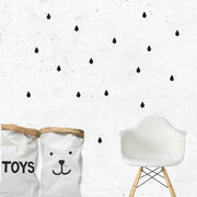 Pick Art Design® Stenske nalepke Dežne kapljice Črna Pick Art Design