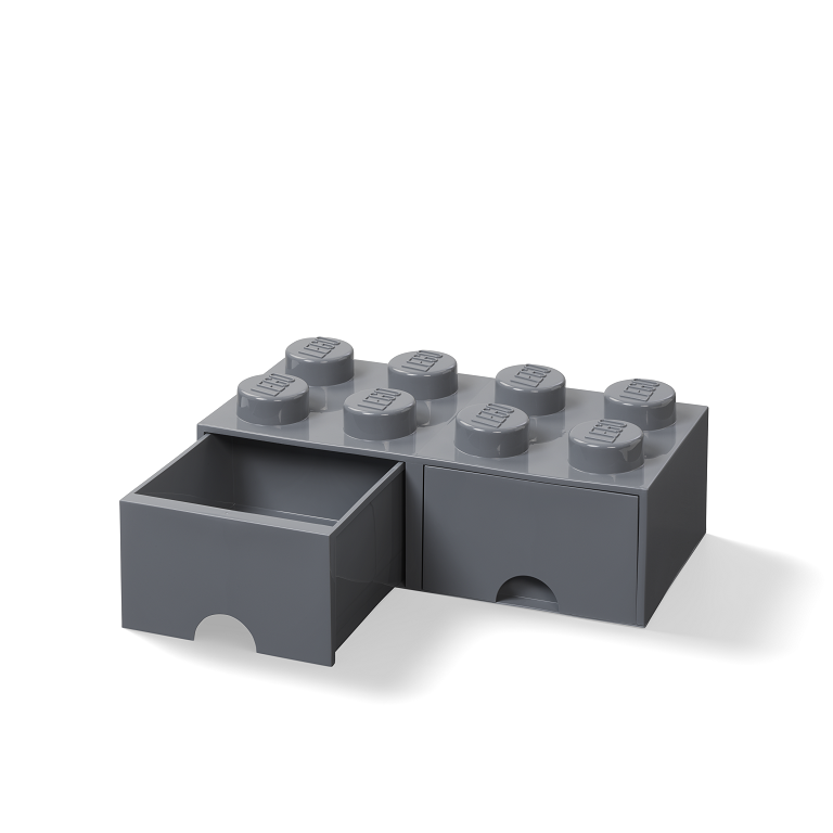 Lego® Škatla za shranjevanje s predali 8 Dark Grey Lego