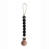Mushie® Pacifier Clips Halo Black