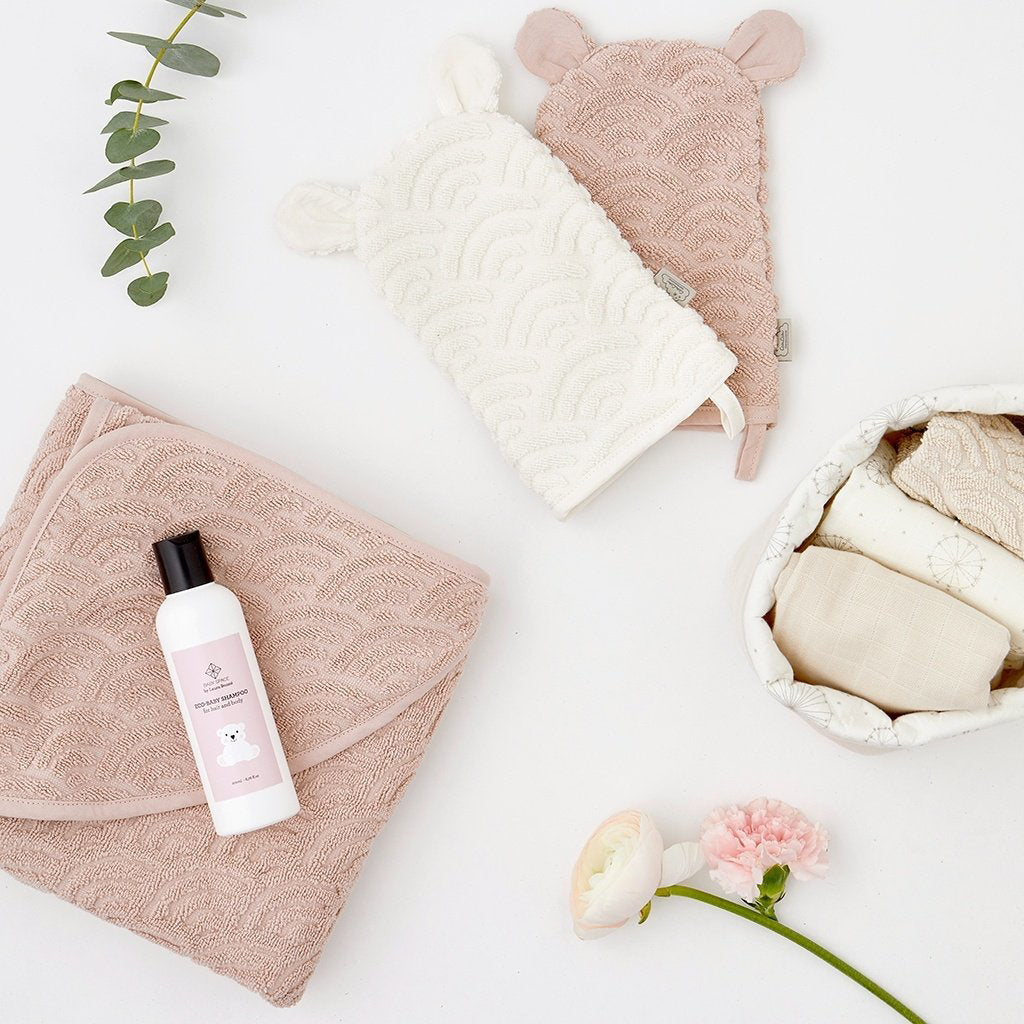 CamCam® Brisača s kapuco in ušesi GOTS Off White 80x80 Cam Cam Copenhagen