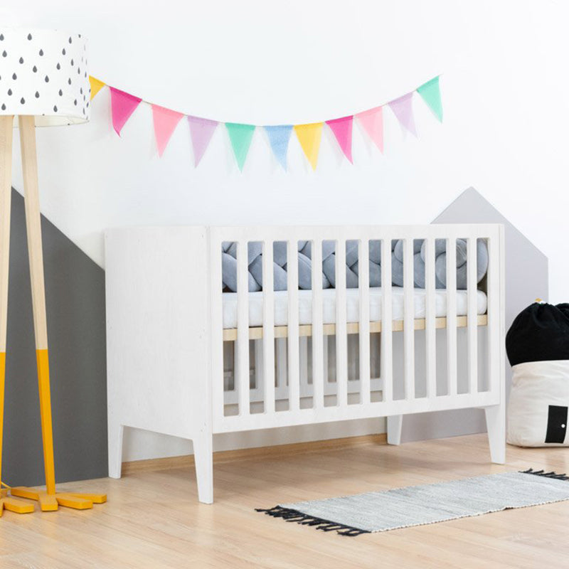 Benlemi® Otroška posteljica Sleepy 120x60 White Benlemi