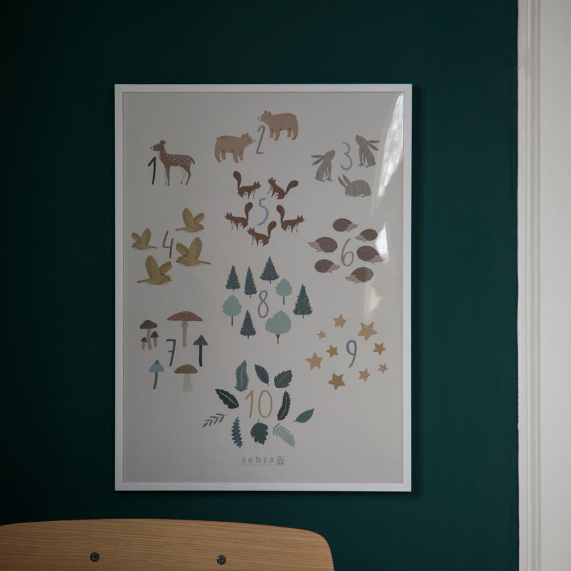 Sebra® Plakat s številkami 1-10 Nightfall Sebra