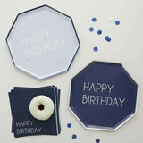 Ginger Ray® Piatti di carta Happy Birthday 8 pezzi