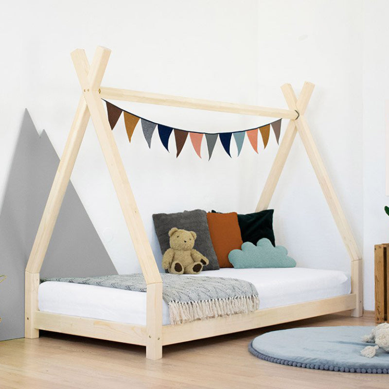Benlemi® Otroška postelja NAKANA 200x90 Natural Benlemi