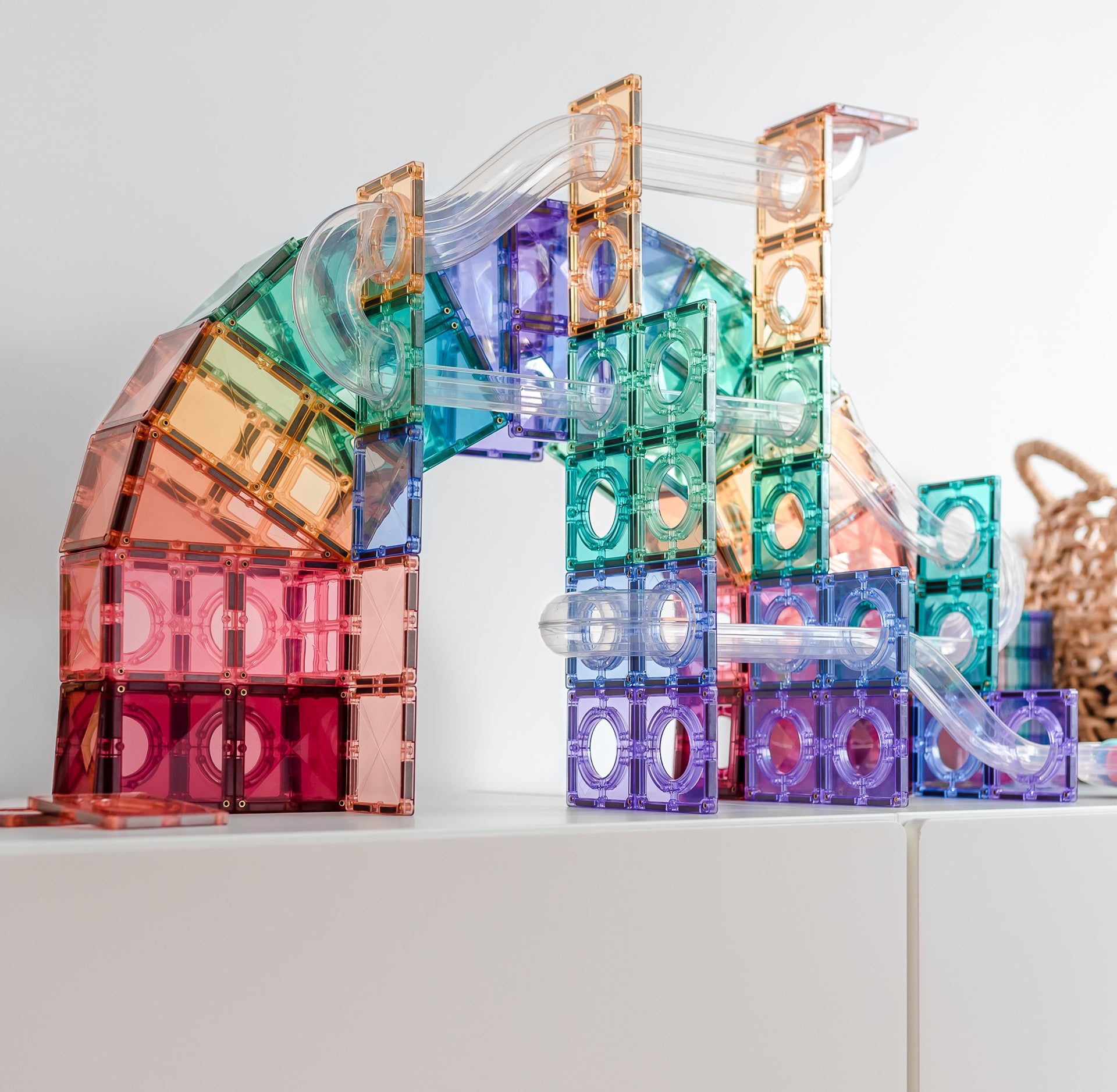 Connetix® Magnetne ploščice Pastel Ball Run Pack 106-delni Connetix