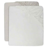 Jollein® Lenzuolo di cotone Ivory/Nougat 2 pezzi 120x60