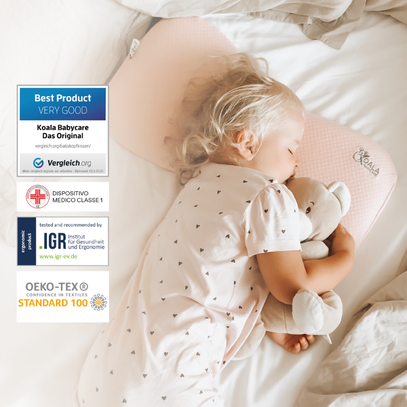 Koala Babycare® Moj prvi vzglavnik Perfect Head Maxi AIR Pink Koala Babycare