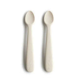 Mushie® Set od dvije silikonske žličice Ivory/Sand