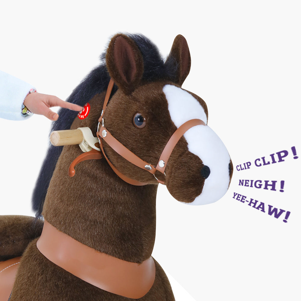 PonyCycle® Konjiček na kolesih - Chocolate Brown with White Hoof (3-5L) PonyCycle