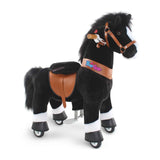 PonyCycle® Cavallo con ruote - Black with White Hoof (3-4A)
