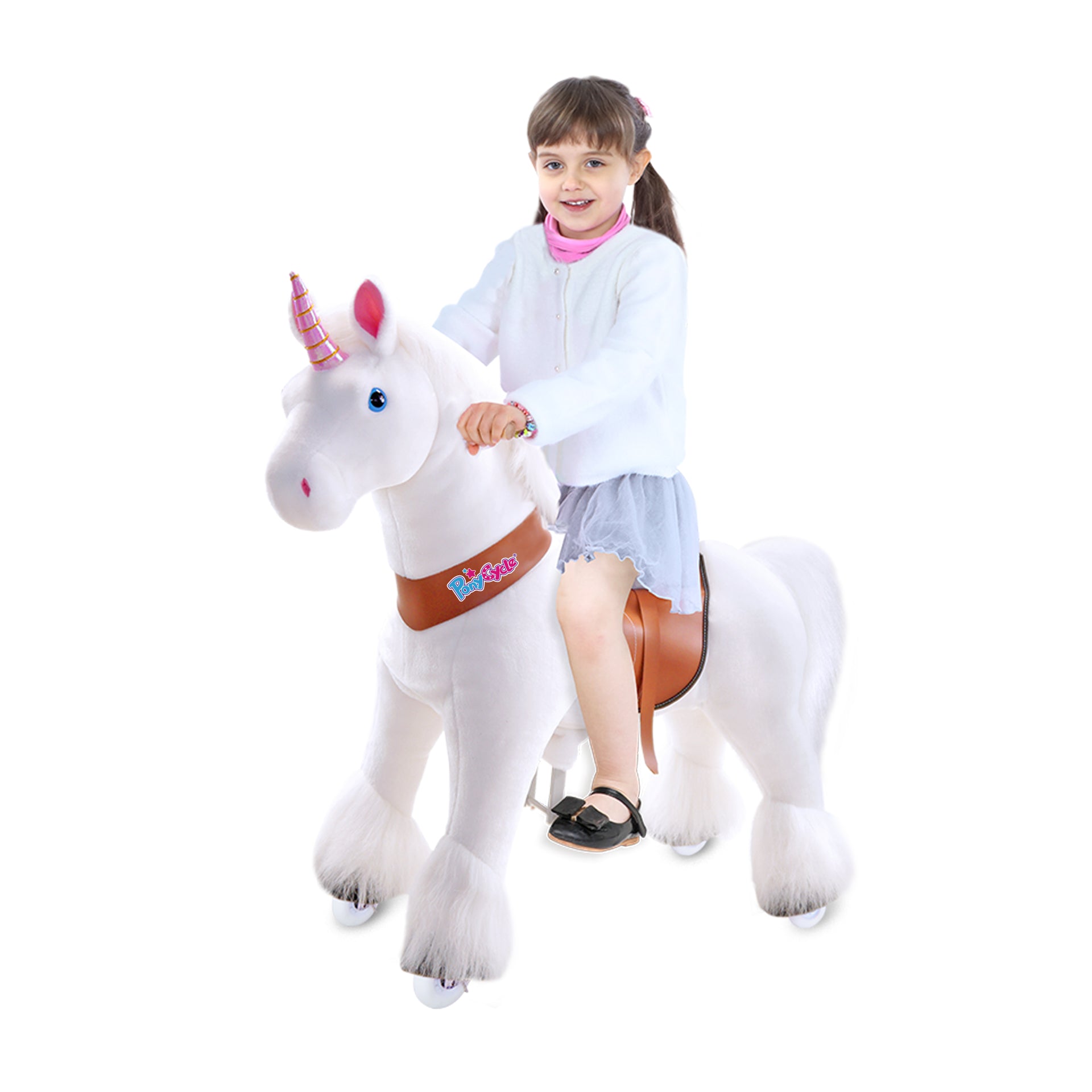PonyCycle® Konjiček na kolesih - White Unicorn (3-5L) PonyCycle