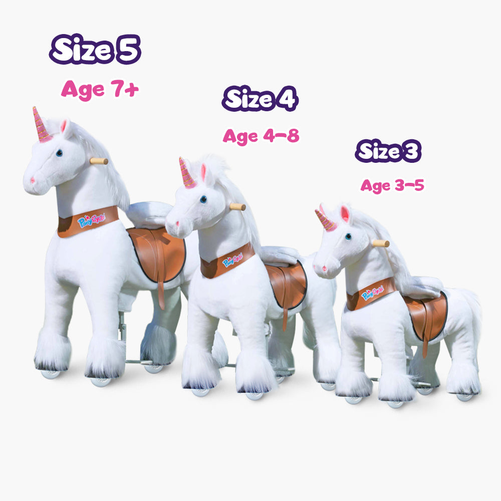 PonyCycle® Konjiček na kolesih - White Unicorn (3-5L) PonyCycle