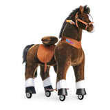 PonyCycle® Pony na kotačima- Chocolate Brown with White Hoof (7+G)