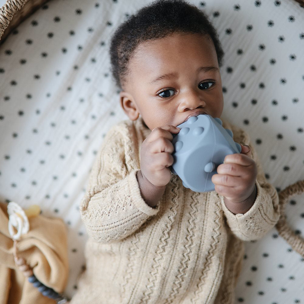 Mushie® Silikonske aktivnostne kocke Tradewinds/Stone Mushie