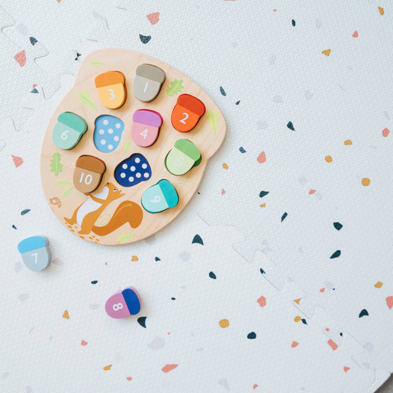 Evibell® Igralna podloga Puzzle 120x180 Terrazzo Cream Evibell