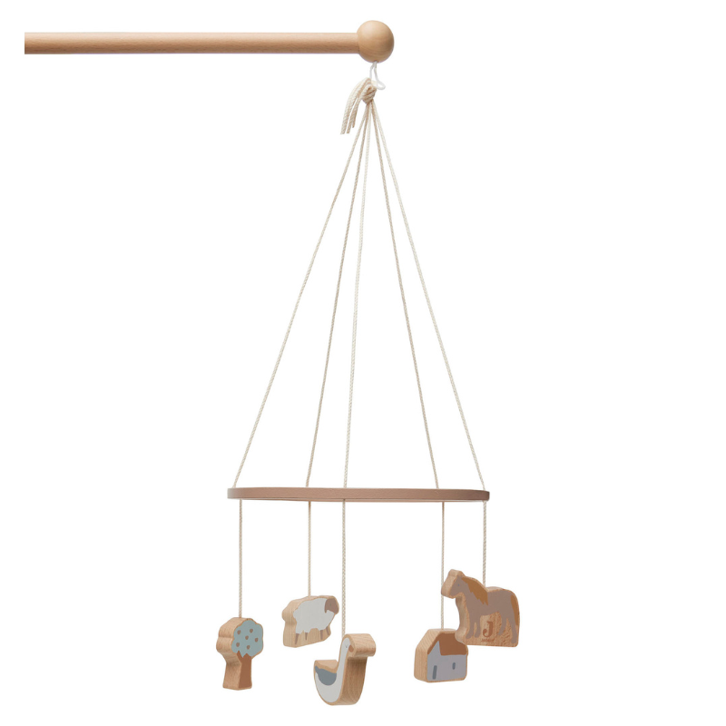 Jollein® Leseni vrtiljak Farm Biscuit/Ivory Jollein