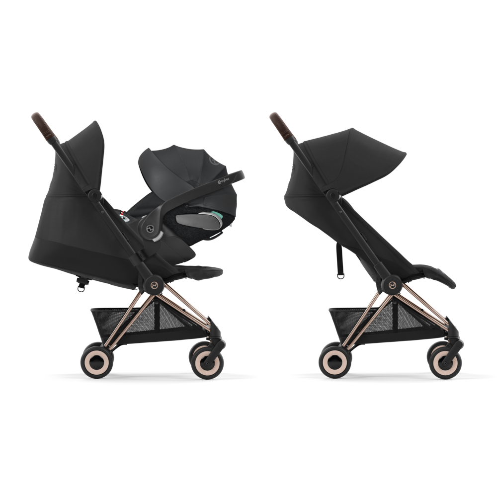 Cybex Platinum® Otroški voziček Coya™ Sepia Black (Rosegold Frame) Cybex Platinum