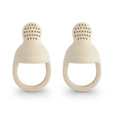 Mushie® Tétine alimentaire en silicone, 2 pièces, Shifting Sands