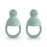 Mushie® Tétine alimentaire en silicone, 2 pièces, Cambridge Blue