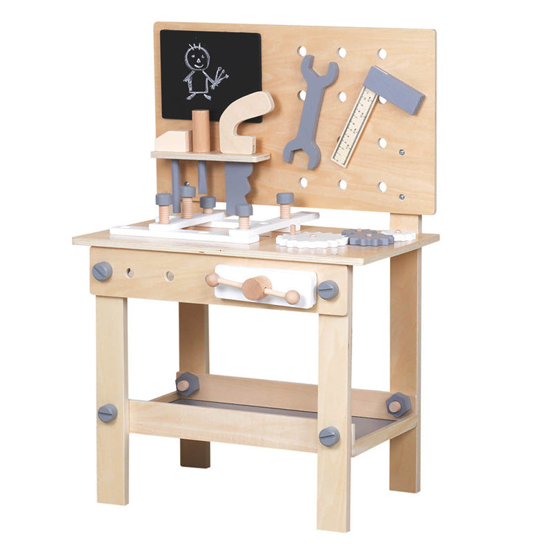 Evibell® Otroška lesena delovna miza z orodjem Nature Evibell