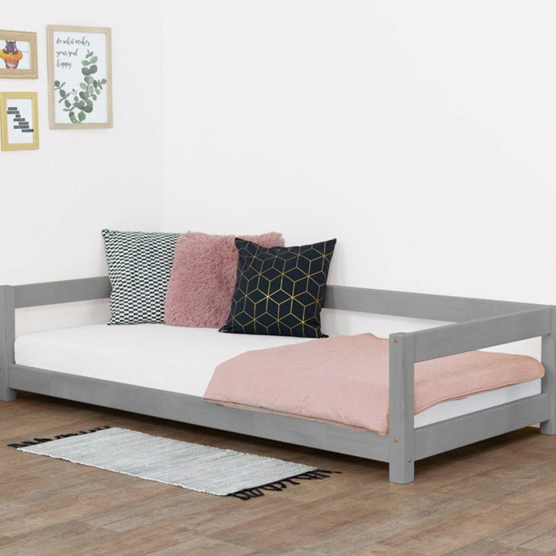 Benlemi® Otroška postelja STUDY 90x200 Dark Grey Benlemi