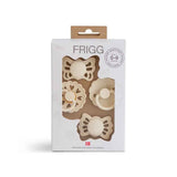 Frigg® Baby’s First Pacifier Set 4-pack Floral Heart Cream