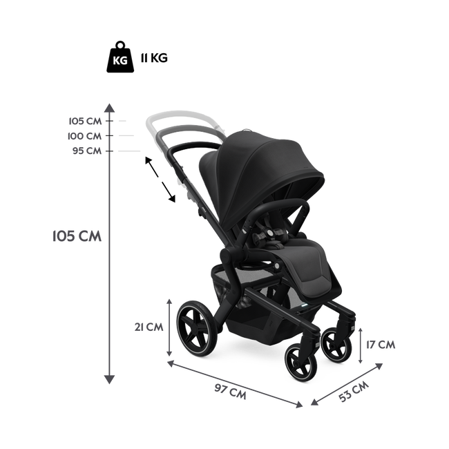 Joolz® Hub™+ Otroški voziček Brilliant black Joolz