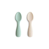 Mushie® Silicone Starter Spoons Cambridge Blue/Shifting Sand