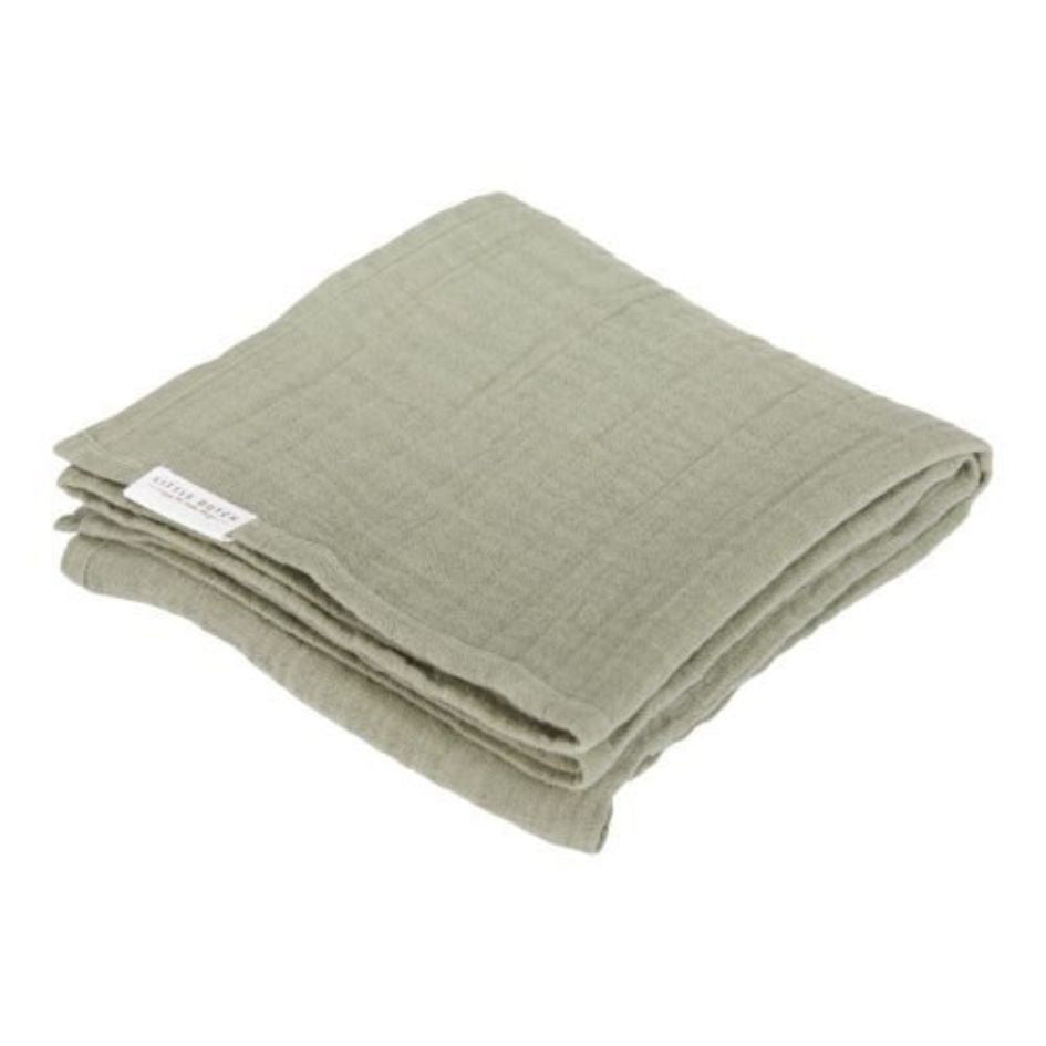 Little Dutch® Komplet 2 tetra pleničk Little Farm/Olive 70x70 Little Dutch