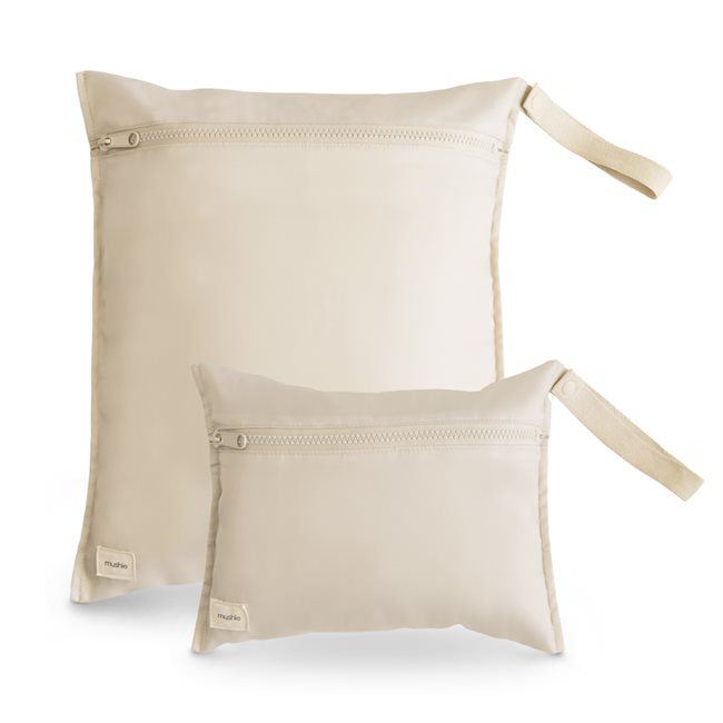 Mushie® Vodoodporna torbica za shranjevanje 2 kosa Fog Mushie