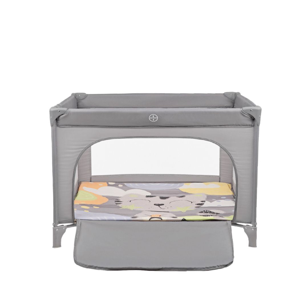 KikkaBoo® Otroška stajica 97x97 Enjoy Grey Cat KikkaBoo