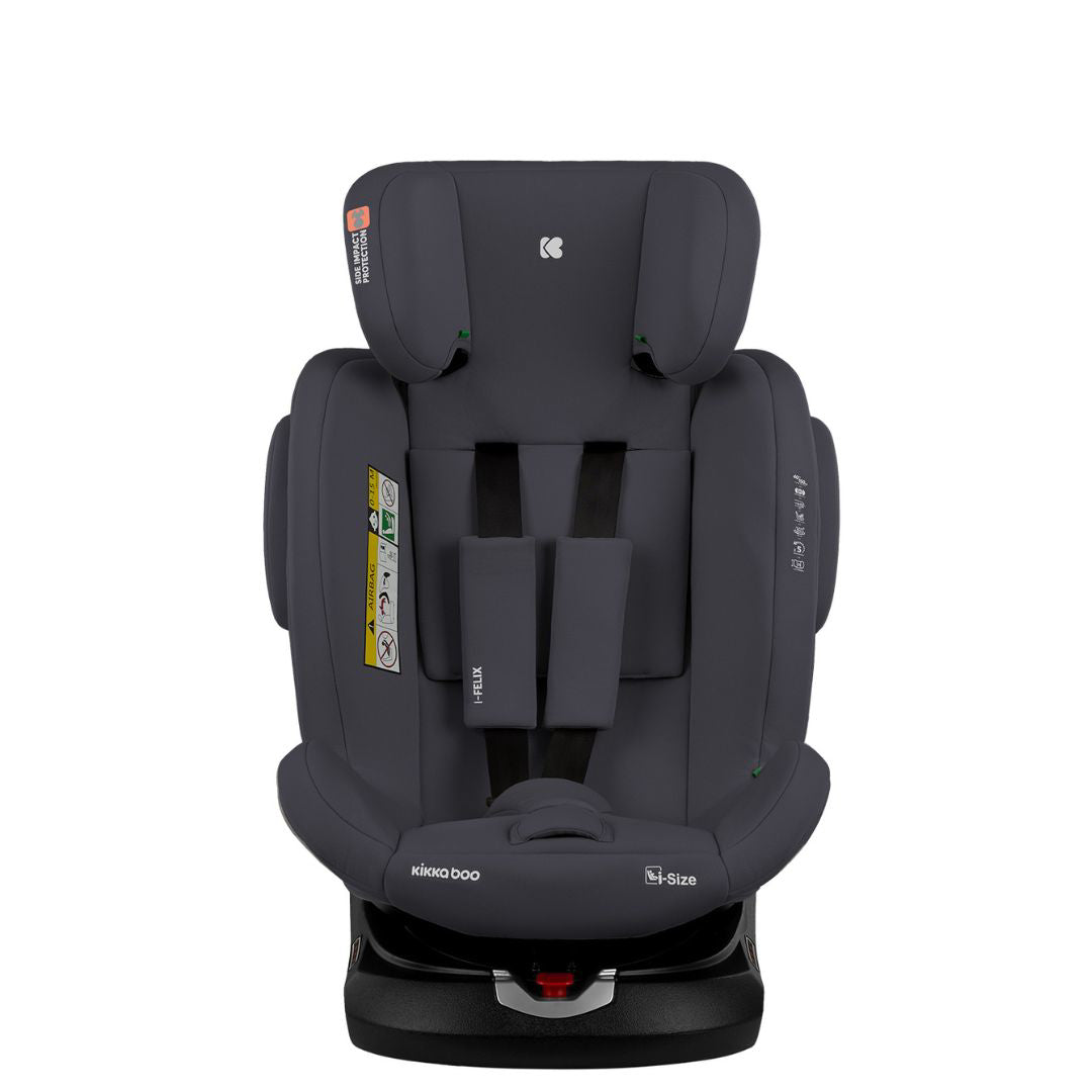 KikkaBoo® Otroški avtosedež 360° i-Felix i-SIZE (40-150 cm) Dark Grey KikkaBoo