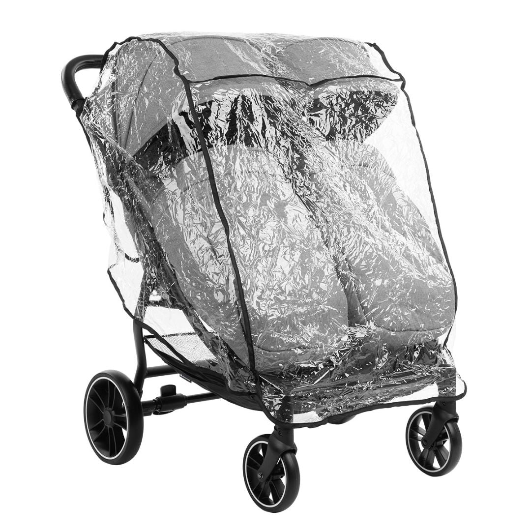 KikkaBoo® Otroški voziček za dvojčke Happy 2 Light Grey KikkaBoo