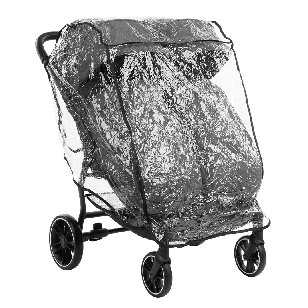 KikkaBoo® Otroški voziček za dvojčke Happy 2 Dark Grey KikkaBoo