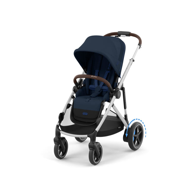 Cybex® Otroški voziček e-Gazelle™ S Ocean Blue (Silver Frame) Cybex