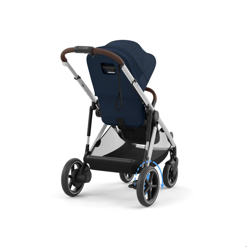 Cybex® Otroški voziček e-Gazelle™ S Ocean Blue (Silver Frame) Cybex
