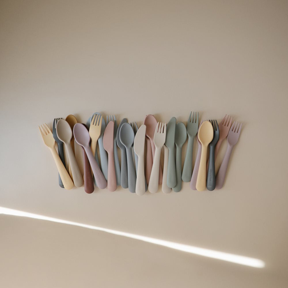 Mushie® Otroški pribor 3-delni Sage Mushie