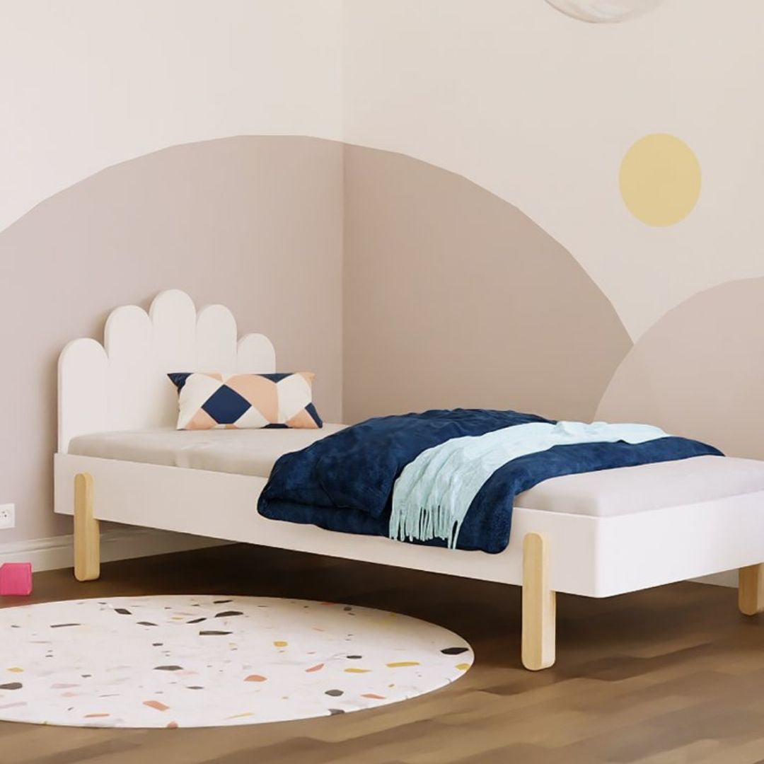 Benlemi® Otroška postelja z vzglavjem NOVA 90x200 Light Grey Benlemi