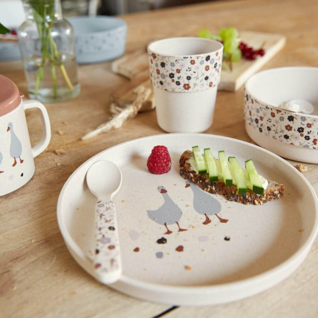 Lässig® Set za hranjenje Tiny Farmer, Sheep & Goose Beige Lässig