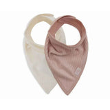 Jollein® Bib Bandana Velvet Rib Wild Rose/Ivory 2 pcs.