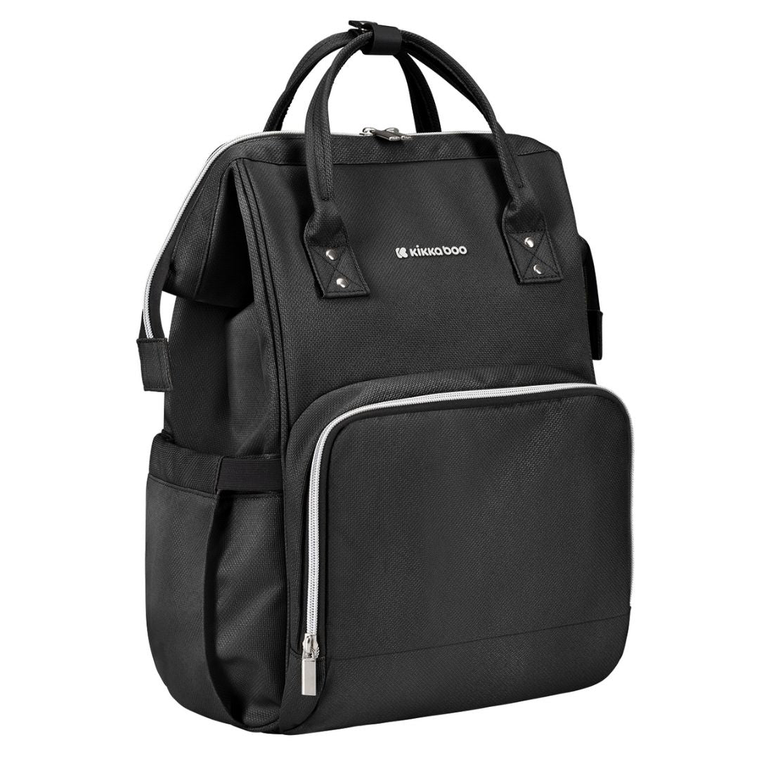 KikkaBoo® Previjalni nahrbtnik Siena Black & Silver 2025 KikkaBoo