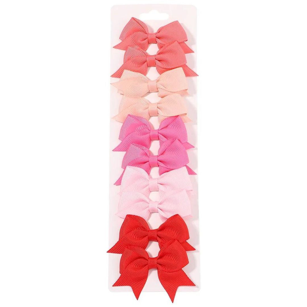 Petite Anna® Špangice za lase Bow Pink/Red 10 kosov Petite Anna