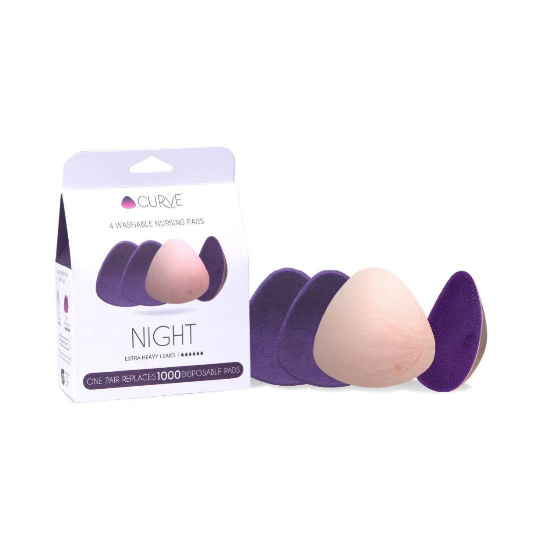 Cache Coeur® Nočne pralne blazinice za dojenje Curve 4 kosi Cache Coeur