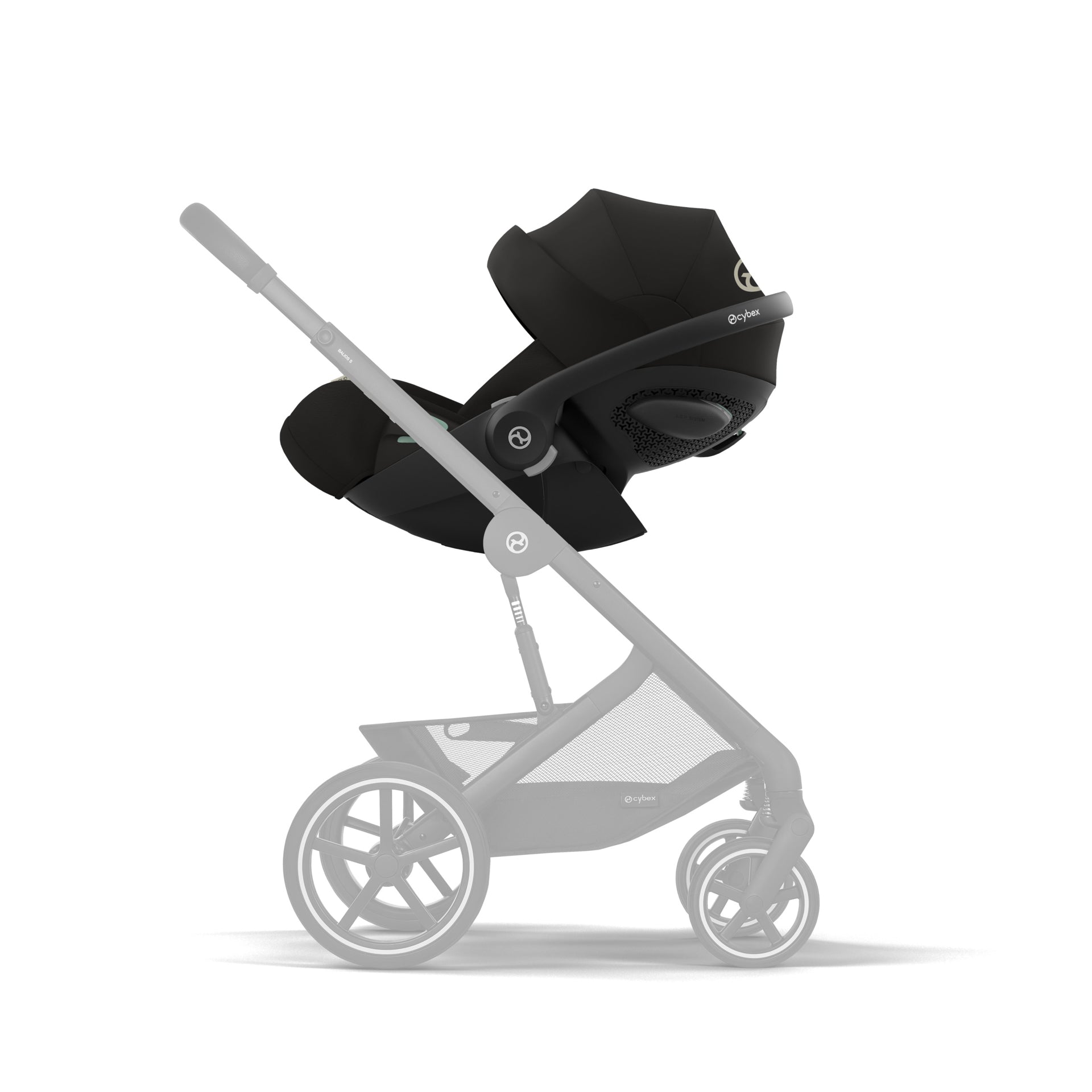 Cybex Otroški voziček 4v1 Balios S Lux + Avtosedež Cloud G + IsoFix baza G Moon Black Cybex