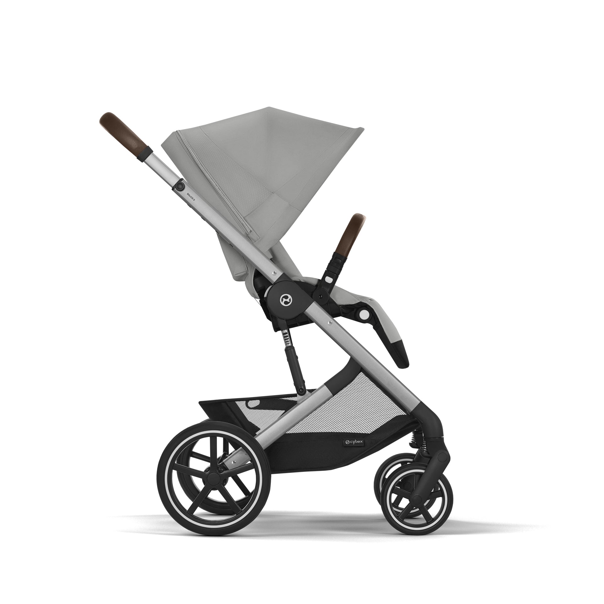 Cybex® Otroški voziček s košaro 2v1 Balios S Lux (0-22 kg) Stone Grey (Silver Frame) Cybex