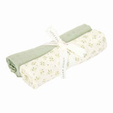 Little Dutch® Set 2 mussole Blueberry Leaves/Sage 70x70
