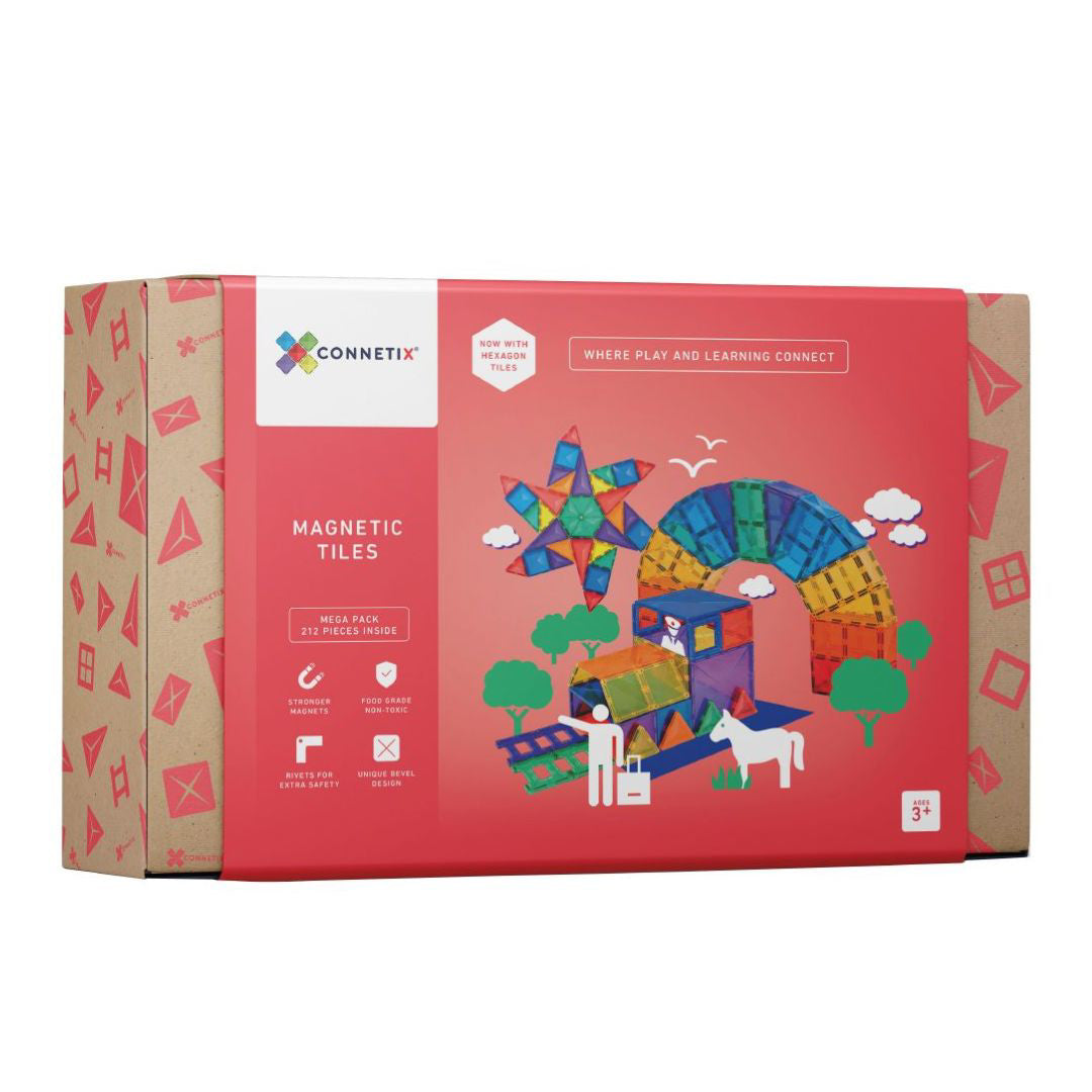 Connetix® Magnetne ploščice Rainbow Mega Pack 212-delni Connetix