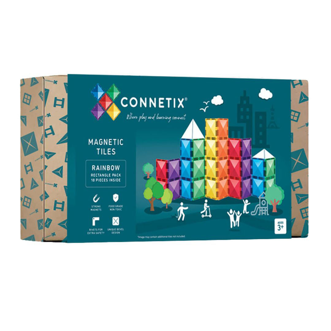 Connetix® Magnetne ploščice Rainbow Rectangle Pack 18-delni Connetix