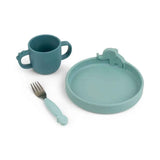 Done by Deer® Set za hranjenje Peekaboo Blue